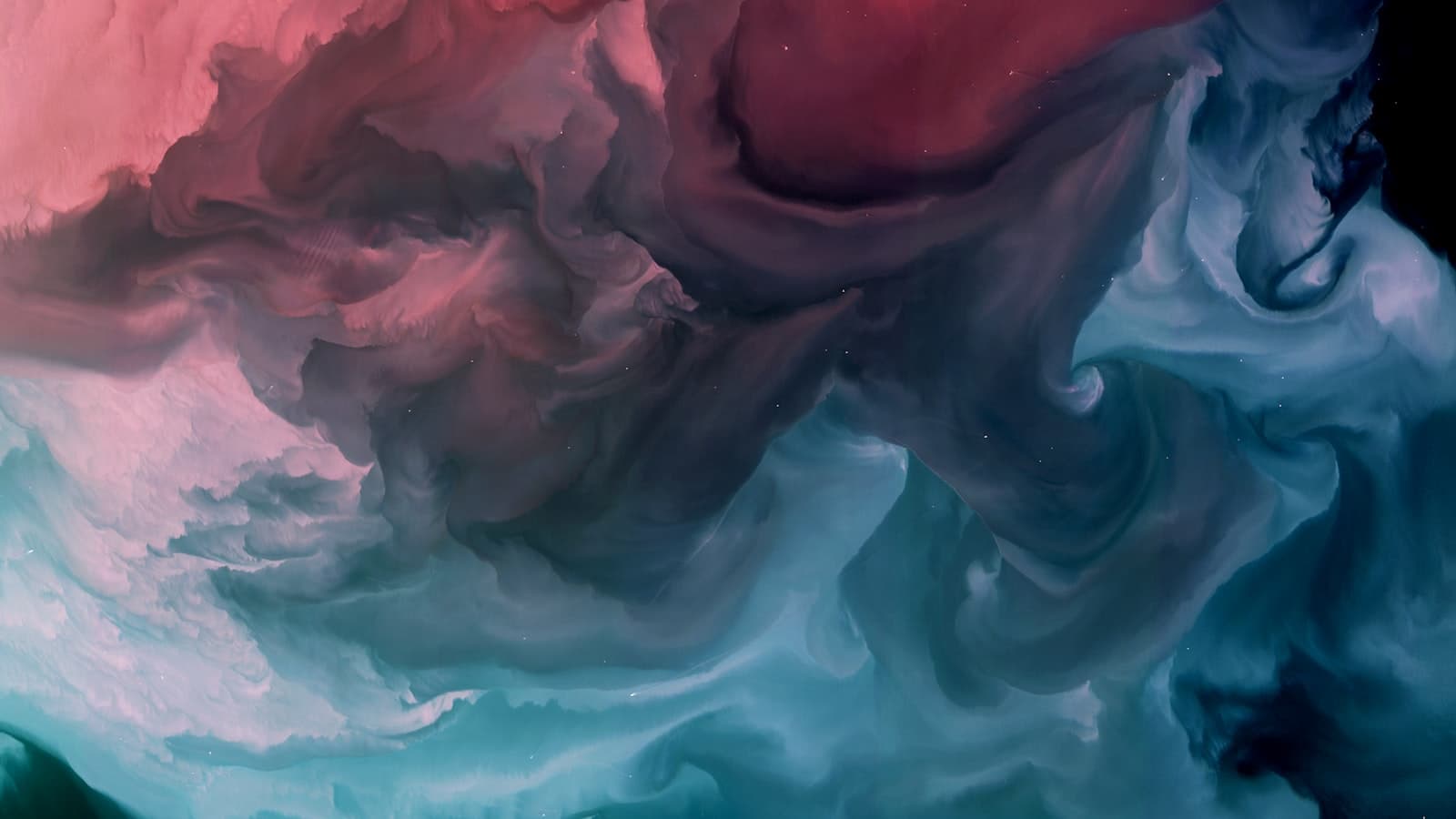 A splash of color covering part of a surface